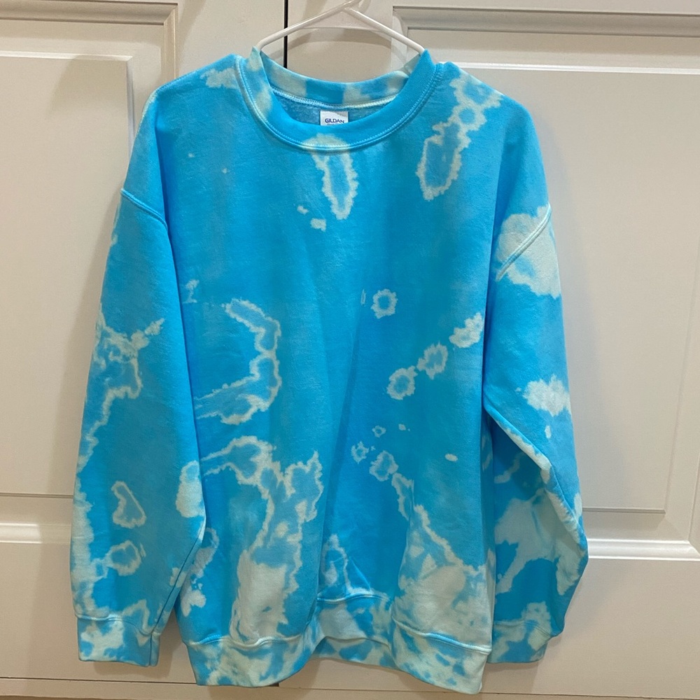 Blue Tie Dye Crewneck